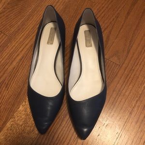 Navy pointed toe flats